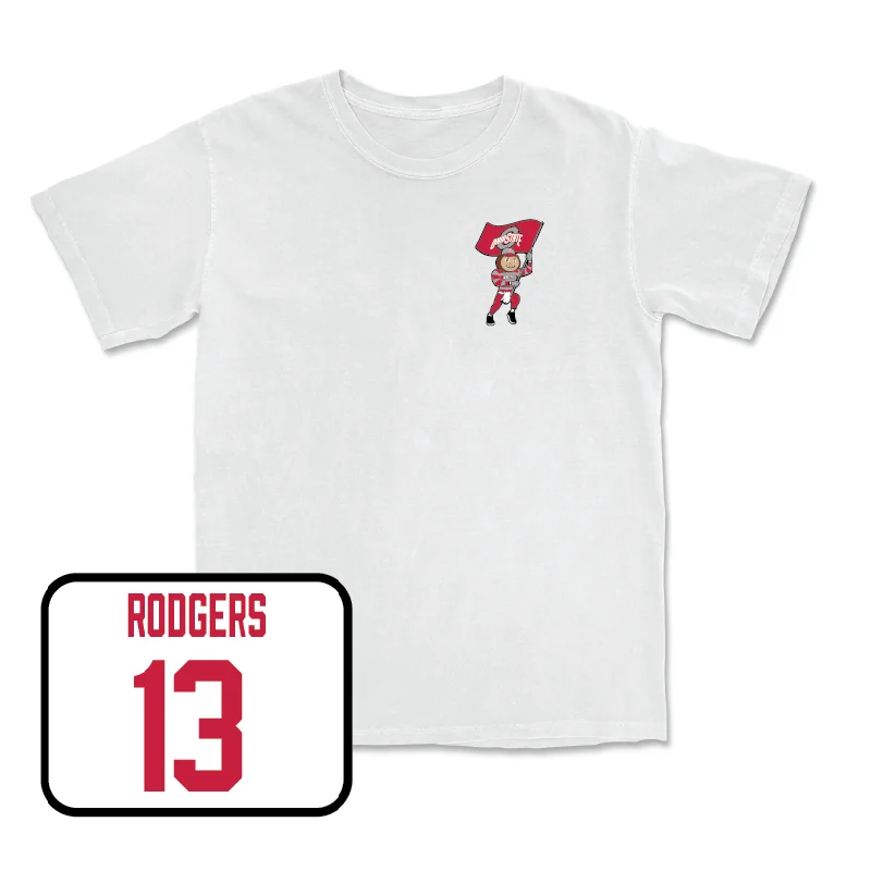 Football Jersey for Game Day Performance-Football White Brutus Comfort Colors Tee  - Bryson Rodgers