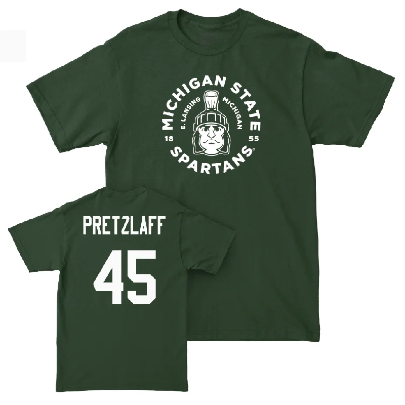 Football Jersey with Breathable Panels for Cooling-Green Football East Lansing Tee  - Brady Pretzlaff