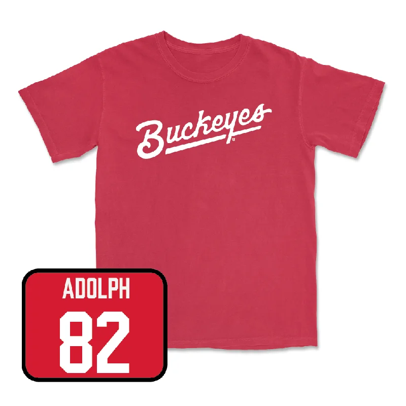 Football Jersey for Full Coverage and Freedom of Movement-Red Football Script Tee - David Adolph