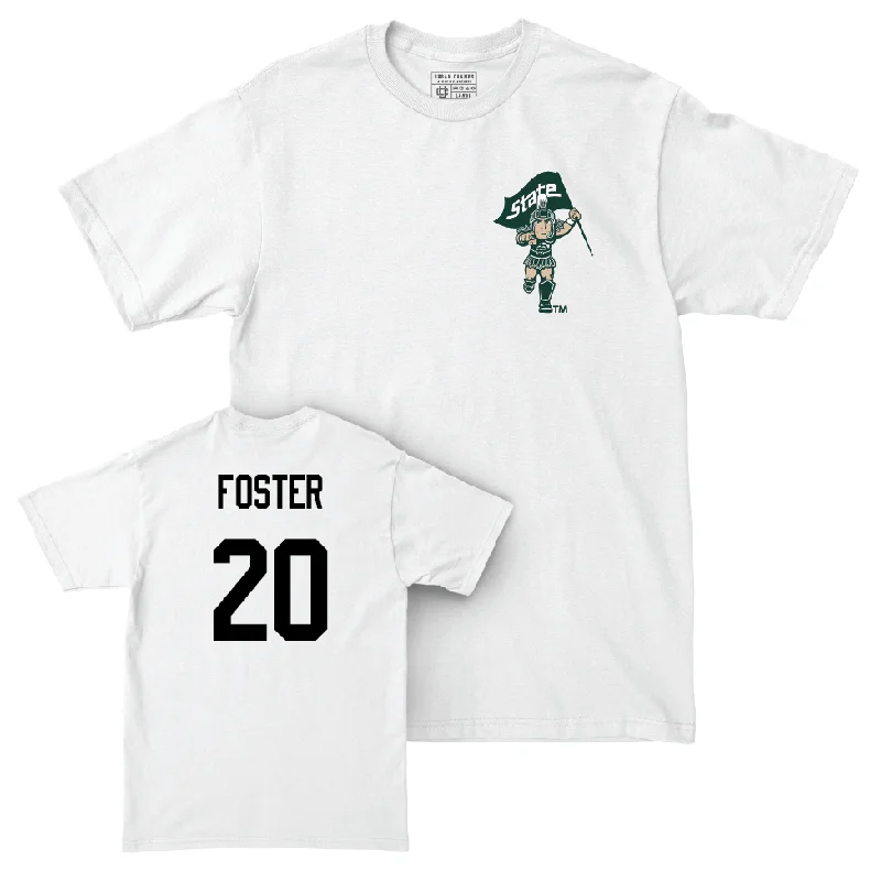 Football Jersey for Full Coverage and Freedom of Movement-Football White Sparty Comfort Colors Tee  - Shawn Foster