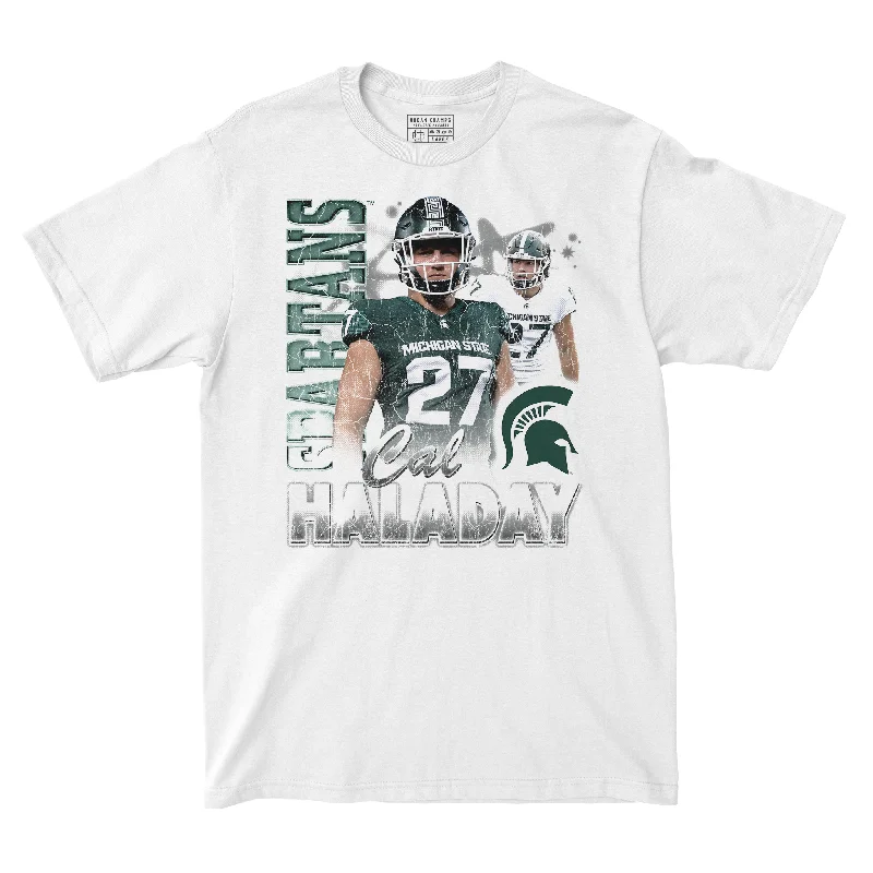 Football Jersey for Fast Action on the Field-EXCLUSIVE RELEASE - Cal Haladay White Tee