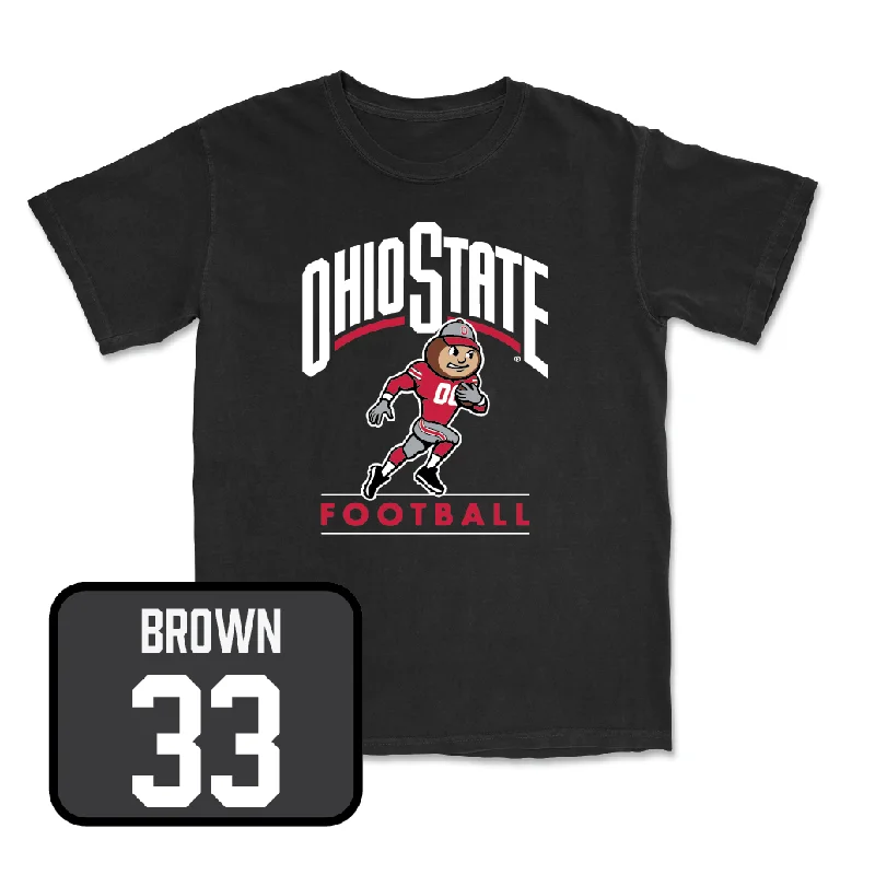 Football Jersey for Tough Game Conditions-Football Black Gridiron Tee - Devin Brown