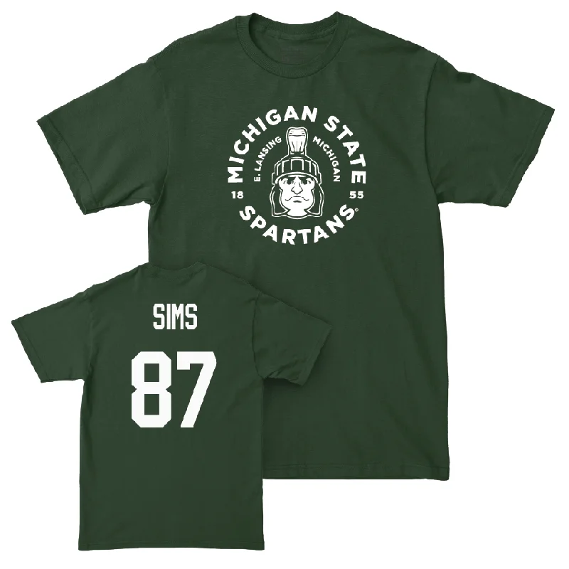 Football Jersey for Support and Comfort During Play-Green Football East Lansing Tee  - Dyson Sims