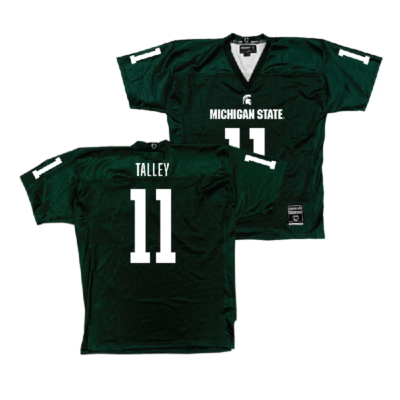 Football Jersey for Soft, Comfortable Touch-Green MSU Football Jersey - Ken Talley