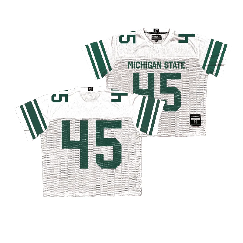 Football Jersey for Tough Game Conditions-Michigan State Throwback Football Jersey  - Brady Pretzlaff