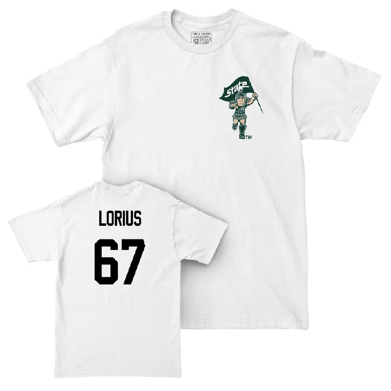 Football Jersey with Moisture-Wicking Technology-Football White Sparty Comfort Colors Tee  - Hayden Lorius