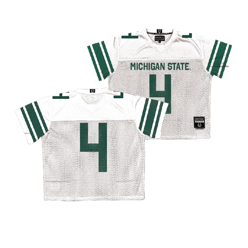 Football Jersey for Custom Team Designs and Numbers-Michigan State Throwback Football Jersey  - Edward Woods