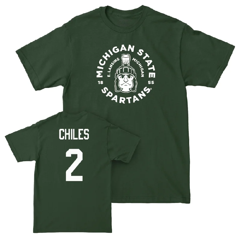 Football Jersey for Maximum Support and Flexibility-Green Football East Lansing Tee  - Aidan Chiles