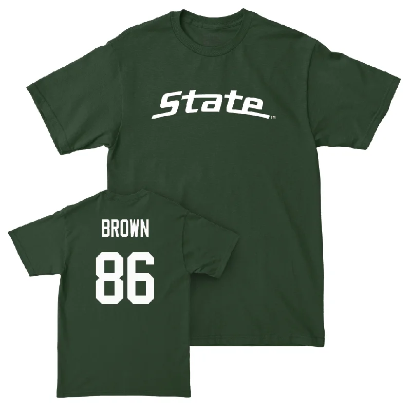 Football Jersey for Comfortable Design and Fit-Green Football State Tee  - Jaylan Brown