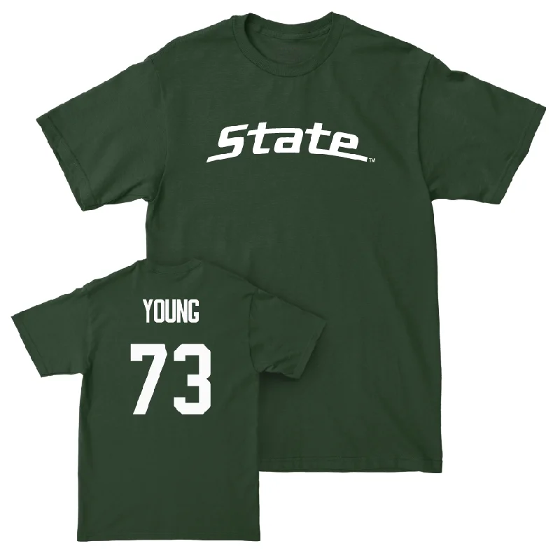 Football Jersey for All-Season Comfort-Green Football State Tee  - Rustin Young