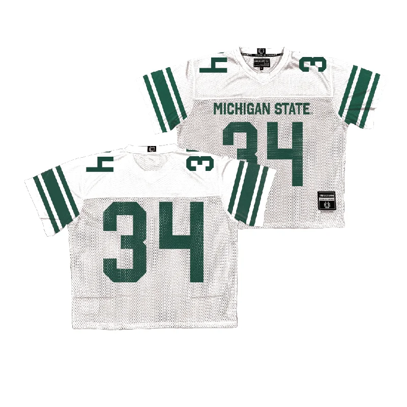 Football Jersey for Professional Performance and Comfort-Michigan State Throwback Football Jersey - Khalil Majeed | #34