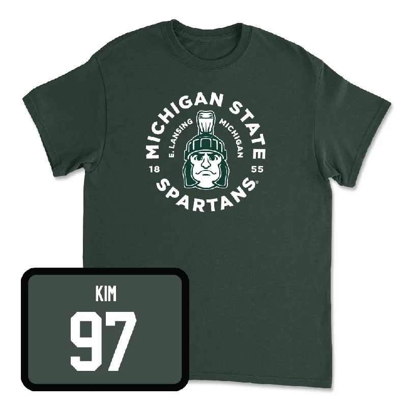 Football Jersey with Full Range of Motion for Fast Play-Green Football East Lansing Tee - Jonathan Kim