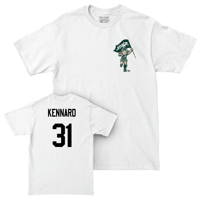 Football Jersey for Tough Game Conditions-Football White Sparty Comfort Colors Tee  - DJ Kennard