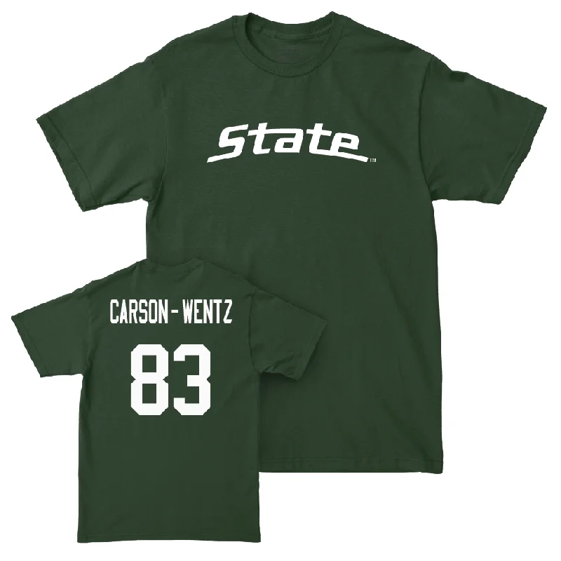 Football Jersey for High-Performance Movements-Green Football State Tee  - Jackson Carson-Wentz