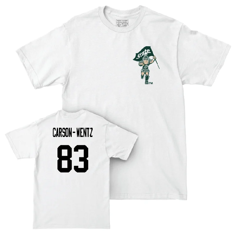 Football Jersey for Maximum Range of Motion-Football White Sparty Comfort Colors Tee  - Jack Carson-Wentz