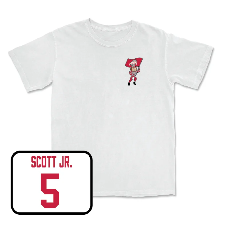 Football Jersey with Anti-Odor Technology-Football White Brutus Comfort Colors Tee  - Aaron Scott Jr.