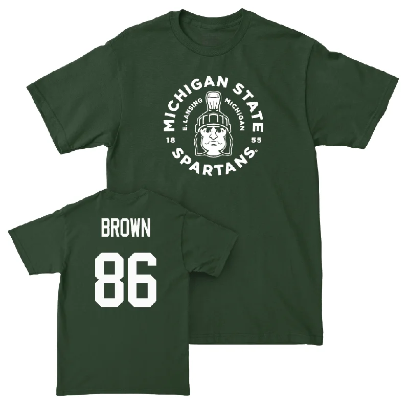 Football Jersey for Quick-Dry, Lightweight Fabric-Green Football East Lansing Tee  - Jaylan Brown