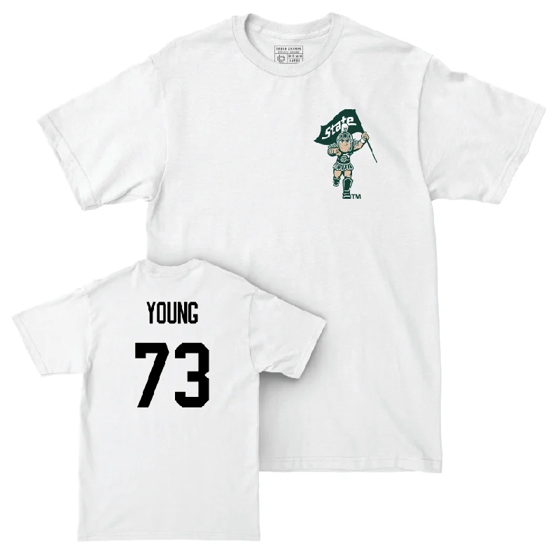 Football Jersey for Team Spirit-Football White Sparty Comfort Colors Tee  - Rustin Young