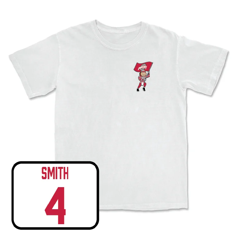 Football Jersey with Stretch for Easy Movement-Football White Brutus Comfort Colors Tee  - Jeremiah Smith