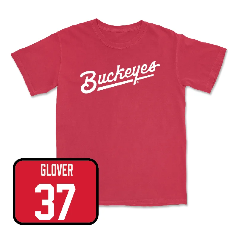 Football Jersey for Both Indoor and Outdoor Play-Red Football Script Tee - Nigel Glover