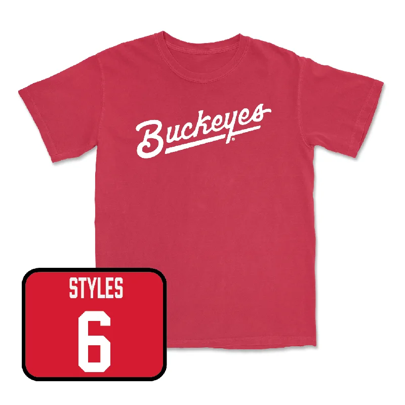 Football Jersey for Youth and Competitive Play-Red Football Script Tee - Sonny Styles