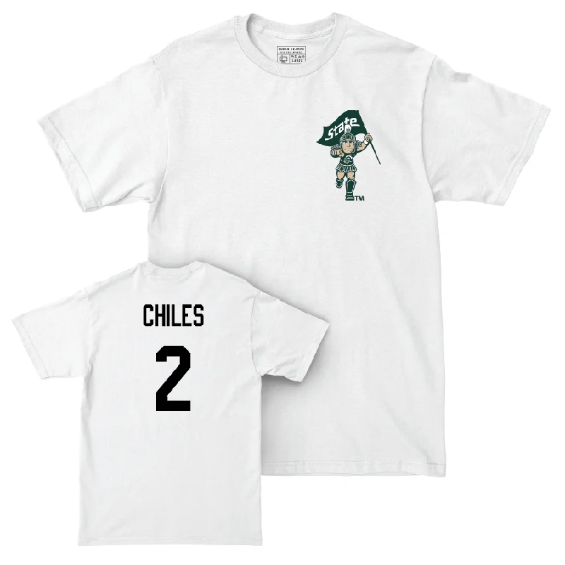 Football Jersey for Full Range of Motion During Play-Football White Sparty Comfort Colors Tee  - Aidan Chiles