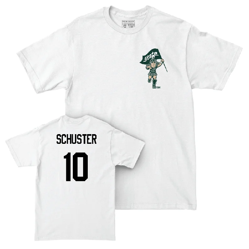 Football Jersey for All-Level Players and Teams-Football White Sparty Comfort Colors Tee  - Tommy Schuster