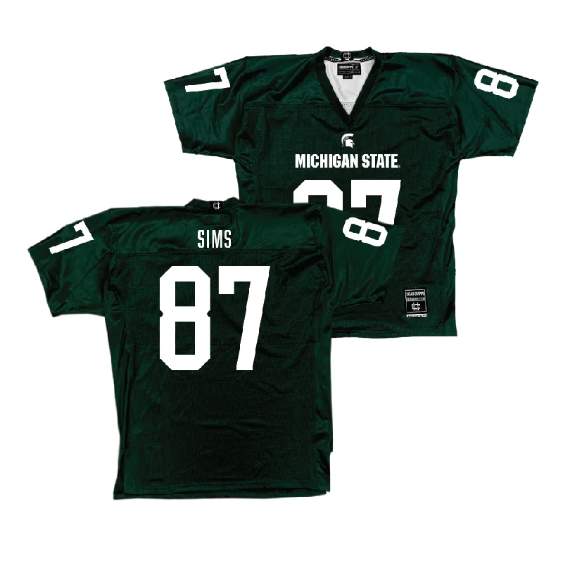 Football Jersey for Team-Friendly Customization-Green MSU Football Jersey  - Dyson Sims