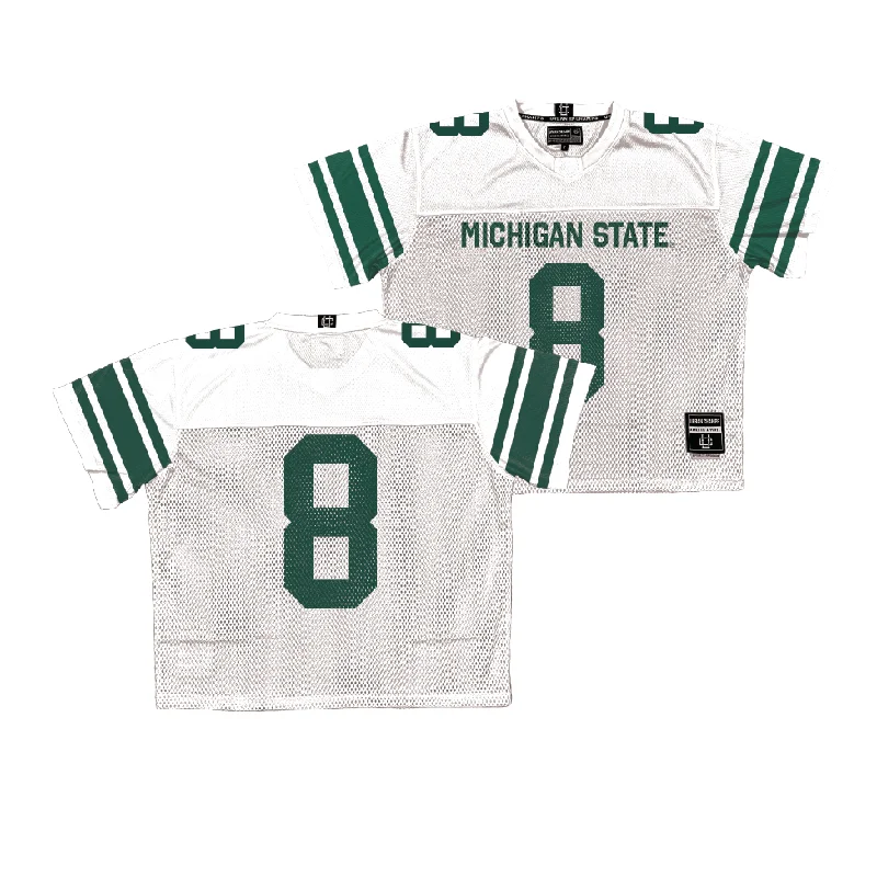 Football Jersey for Flexible, Fast Play on the Field-Michigan State Throwback Football Jersey  - Anthony Jones