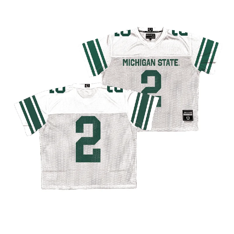 Football Jersey for Ultimate Breathability-Michigan State Throwback Football Jersey - Aidan Chiles | #2