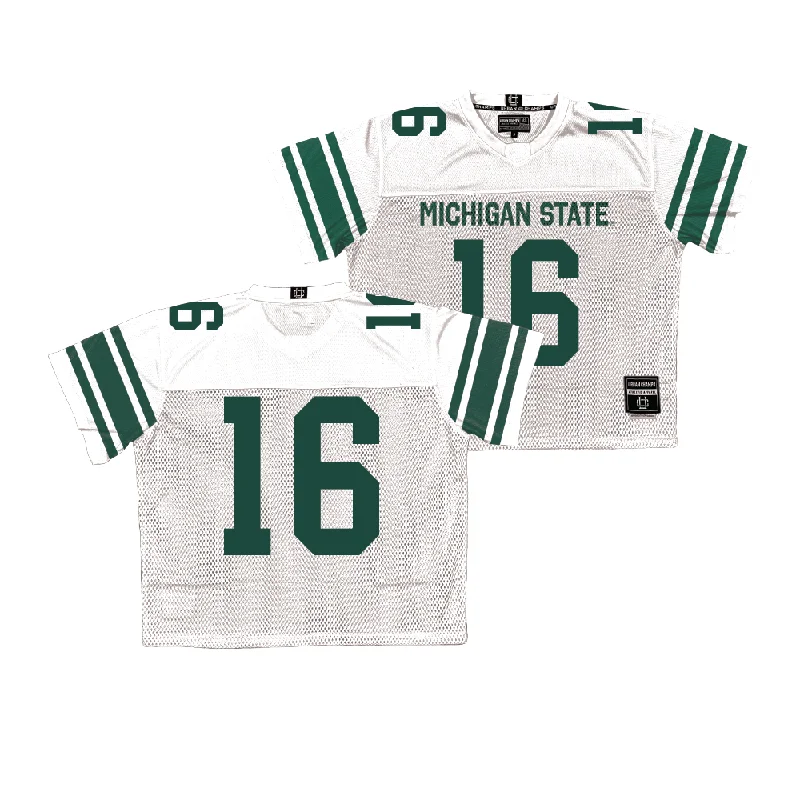 Football Jersey for Flexible Play on Any Field-Michigan State Throwback Football Jersey  - Ryland Jessee