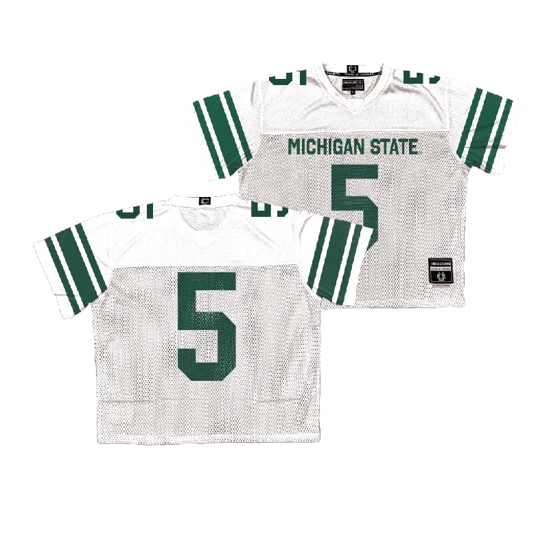 Football Jersey for Maximum Performance During Long Matches-Michigan State Throwback Football Jersey - Jordan Hall | #5