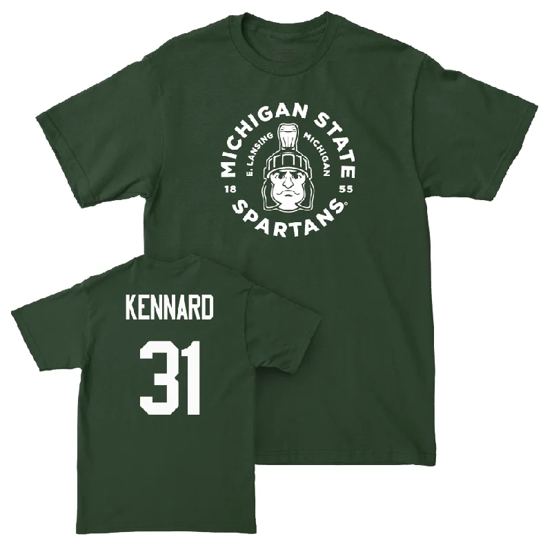 Football Jersey for Fast Action on the Field-Green Football East Lansing Tee  - DJ Kennard