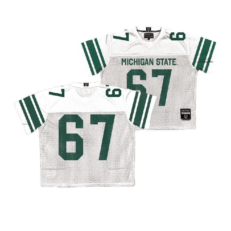 Football Jersey for Professional Performance and Comfort-Michigan State Throwback Football Jersey  - Hayden Lorius