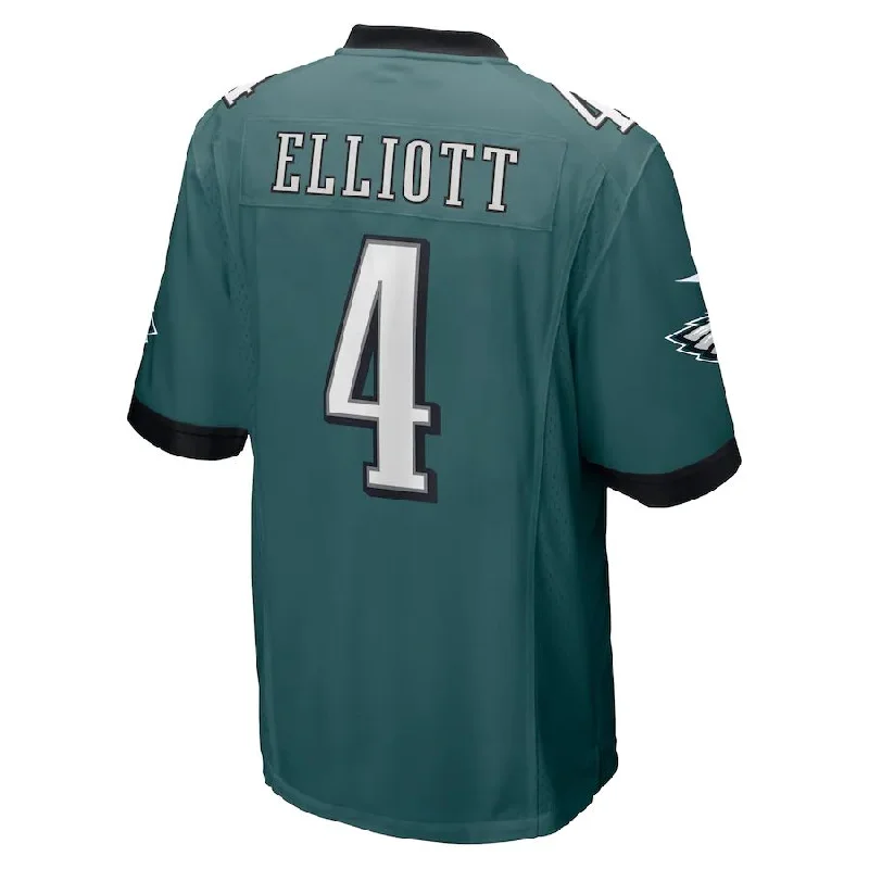 Rugby Jersey for Improved Flexibility and Comfort-P.Eagles #4 Jake Elliott Midnight Green Game Jersey Stitched American Football Jerseys