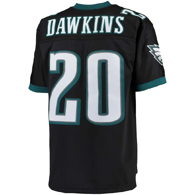 Rugby Jersey for Breathable Fabric-P.Eagles #20 Brian Dawkins Mitchell & Ness Black Big & Tall 2004 Retired Player Replica Jersey Stitched American Football Jerseys