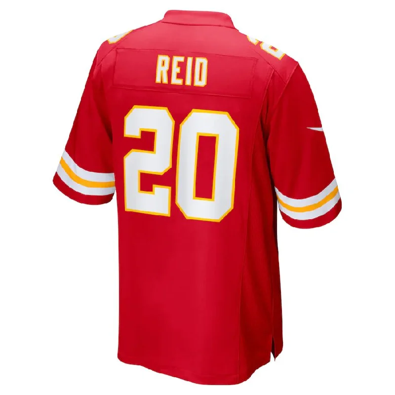 Rugby Jersey with Comfortable Stretch for Play-KC.Chiefs #20 Justin Reid Red Game Jersey Stitched American Football Jerseys