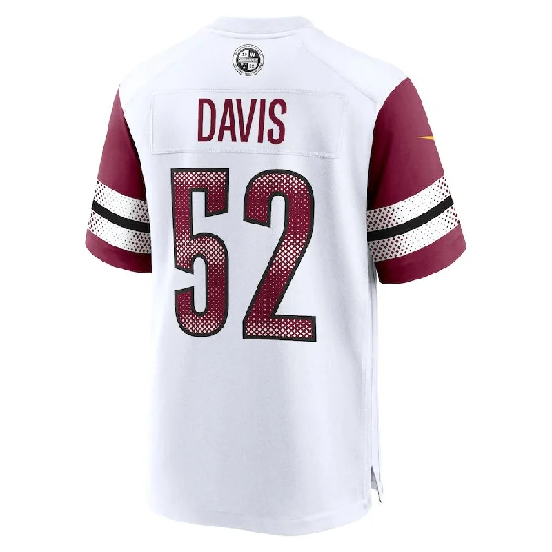 Rugby Jersey for Lightweight and Breathable Play-W.Commanders #52 Jamin Davis White Game Jersey Stitched American Football Jerseys