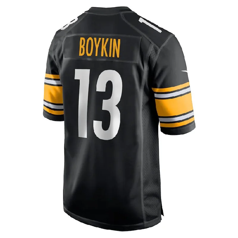 Rugby Jersey with Lightweight Construction for Fast Play-P.Steelers #13 Miles Boykin Black Game Player Jersey Stitched American Football Jerseys