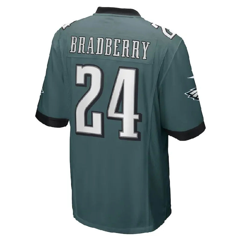 Rugby Jersey with Reinforced Seams for Tough Play-P.Eagles #24 James Bradberry Midnight Green Game Player Jersey Stitched American Football Jerseys