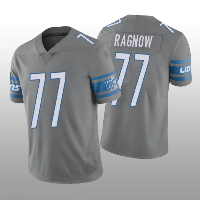 Rugby Jersey for Fast-Paced Games-D.Lions #77 Frank Ragnow Vapor Limited Steel Jersey Stitched American Football Jerseys