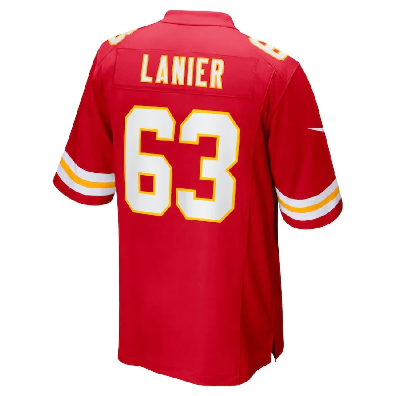 Rugby Jersey with Stretch Fabric for Unrestricted Movement-KC.Chiefs #63 Willie Lanier Red Retired Player Jersey Stitched American Football Jerseys