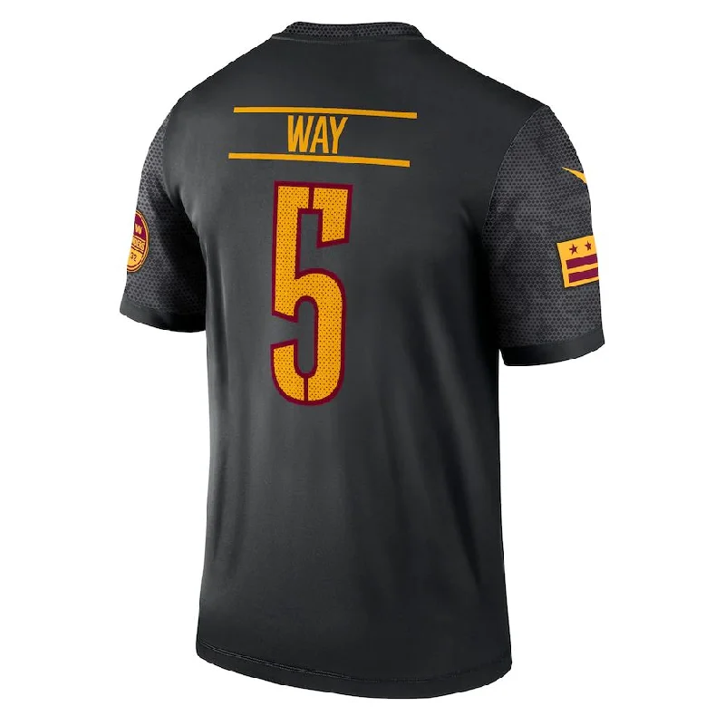 Rugby Jersey for All Players and Positions-W.Commanders #5 Tress Way Black Alternate Legend Jersey Stitched American Football Jerseys