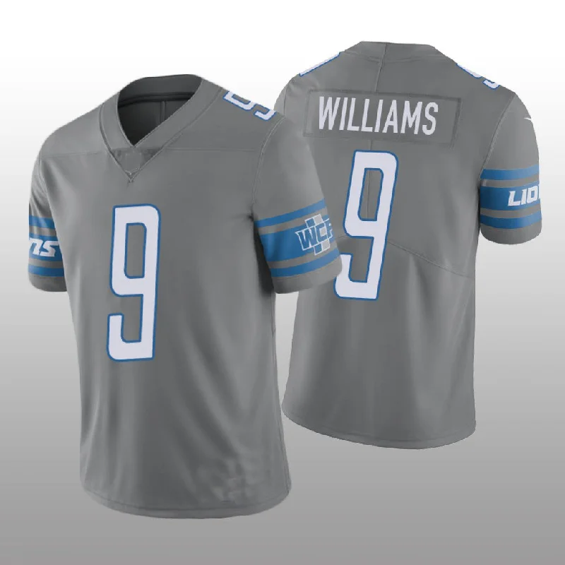 Rugby Jersey for Professional Quality and Comfort-D.Lions #9 Jameson Williams Steel 2022 Draft Vapor Limited Jersey Stitched American Football Jerseys