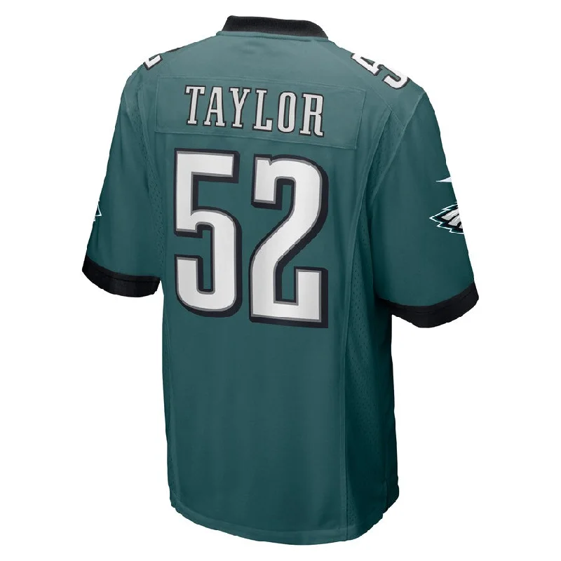 Rugby Jersey with Stretchable Fit for Better Movement-P.Eagles #52 Davion Taylor Midnight Green Game Jersey Stitched American Football Jerseys