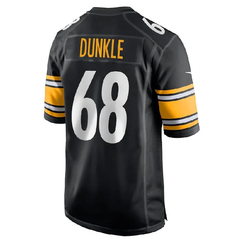 Rugby Jersey with High-Quality Fabric for Longevity-P.Steelers #68 William Dunkle Black Game Player Jersey Stitched American Football Jerseys