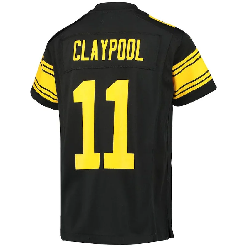 Rugby Jersey for Training and Competitive Matches-P.Steelers #11 Chase Claypool Black Alternate Player Game Jersey Stitched American Football Jerseys