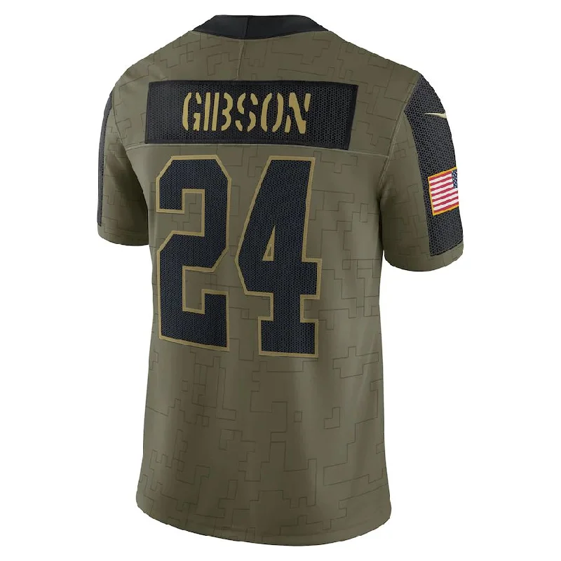 Rugby Jersey for Maximum Mobility and Breathability-W.Football Team #24 Antonio Gibson Olive 2021 Salute To Service Limited Player Jersey Stitched American Football Jerseys