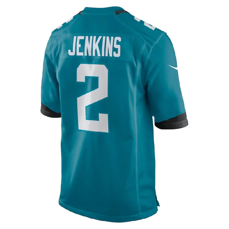 Durable Rugby Jersey for Tough Games-J.Jaguars #2 Rayshawn Jenkins Teal Game Player Jersey Stitched American Football Jerseys