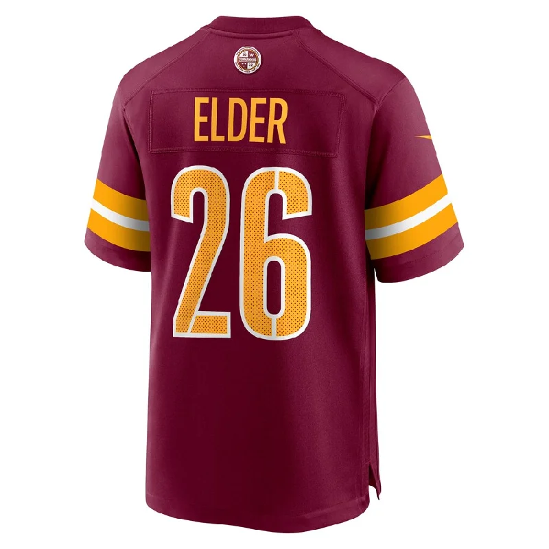 Rugby Jersey with Sweat-Wicking Fabric for Comfort-W.Commanders #26 Corn Elder Burgundy Game Jersey Stitched American Football Jerseys